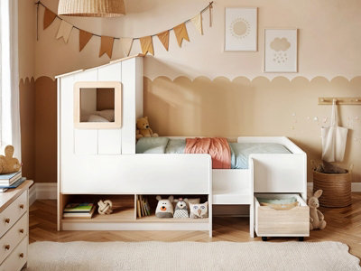 B&Q -  Millie Low Sleeper House Bed With Storage White