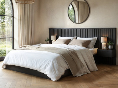 Rackhams Black Taylor Hotel Ottoman Bed With Side Tables - Double - Image 7