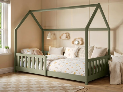 Flair Explorer Single Play House Floor Bed With Rails Wooden - Green - Image 7