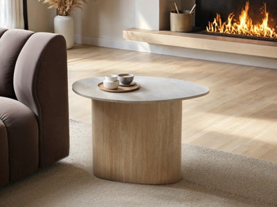 Solace+Co Elin Sintered Stone Effect Side Table B&Q