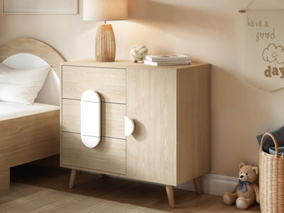 Flair Noah Chest Of Drawers Oak & White from B&Q