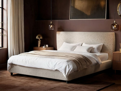 B&Q -  Nela Ottoman Double Bed Cream