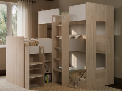 B&Q -  Bode Triple Sleeper White & Oak