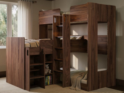 B&Q -  Bode Triple Sleeper Oak & Walnut
