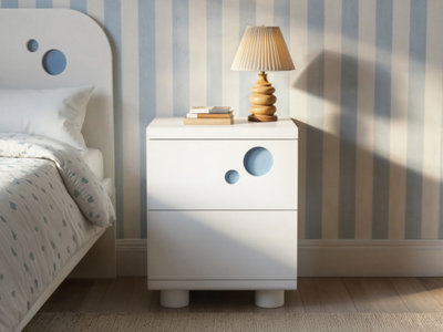 Flair Unisex White Livana Bedside Table Size 2 - Image 7