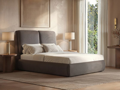 B&Q -  Lydia Kingsize Ottoman Bed Brown