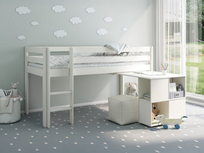 B&Q -  Nora Mid Sleeper Workstation Cabin White