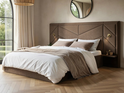 Flair Unisex Brown Alice Hotel Ottoman Bed W/ Usb Ports & Reading Lights In | Size: King - Image 4