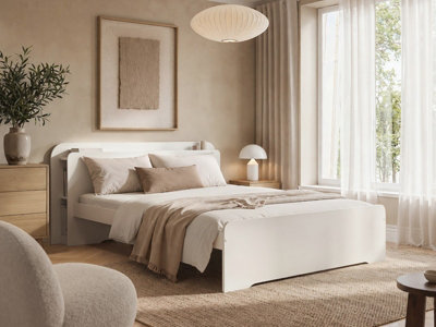 Noomi White Evie Storage Bed With Headboard Double - Double - Image 4