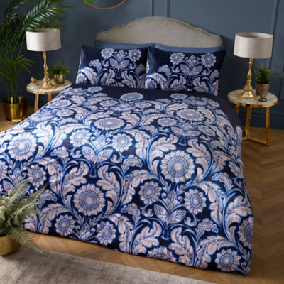 Laurence Llewelyn-Bowen Romilly Floral Jacquard Duvet Cover Set Blue