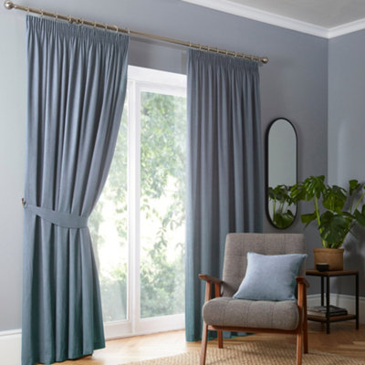 Fusion Dijon Thermal And Blackout Fully Lined Pencil Pleat Curtains Light