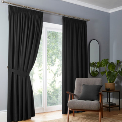 Fusion Dijon Thermal And Blackout Fully Lined Pencil Pleat Curtains Light