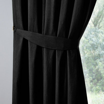 Fusion Dijon Pair Of Tiebacks For Pencil Pleat Curtains