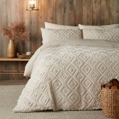 Fusion Romo Natural Fleece & Sherpa Duvet Cover Set