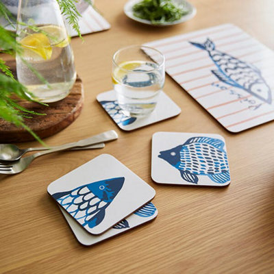 Ulster Weavers Catch Of The Day Pack Of 4 Coasters from B&Q