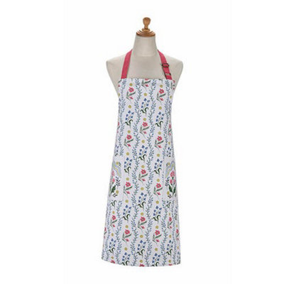 No Holiday Floral and Geometric 100% Cotton Bib Apron - Image 5