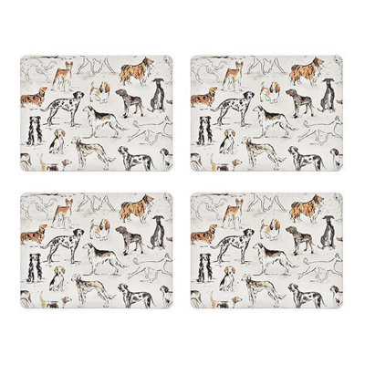 Ulster Weavers Country Dogs Set Of 4 Cork Placemats from B&Q
