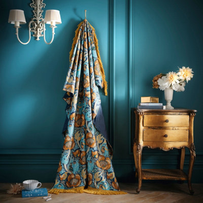 House of Llewelyn-Bowen Down the Dilly Ochre Throw – Maximalist Blanket – Recycled Polyester – 130x180cms - Image 10