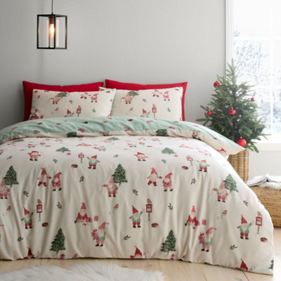 Fusion Christmas Gonks Natural Duvet Cover Set King – Fantasy Retro Bedding – Super Soft Cotton – Includes 1 Duvet Cover (220 x 230cm) & 2 Pillowcases – Natural Fantasy Bedroom Set - Image 8