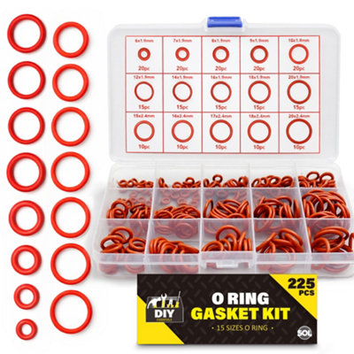 Sol 225Pk O Rings Rubber Assorted Seal Kit Tap Washers Assorted Uk Rubber O Rings Kitchen Tap Washers For Mixer Taps Rubber Washer from B&Q