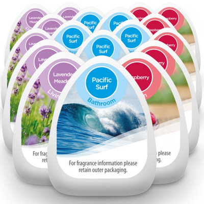 SOL 18Pk Mini Gel Air Fresheners For Home , Multipack Bathroom Air Freshener