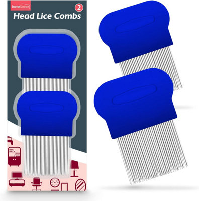 SOL 2Pk Head Lice Combs Metal Nit Combs With Micro Precision Teeth For Nits Removal Gentle On Scalp For All Hair Types Easy To Clean from B&Q