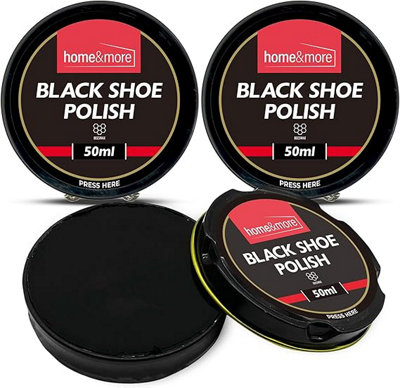 SOL 3Pk Black Shoe Polish 150Ml Beeswax And Carnauba Cream For Colour Care Shine And Conditioning Suitable For Formal Casual Daily from B&Q