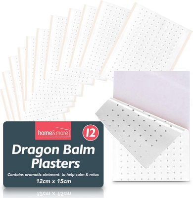 SOL 12Pk Dragon Balm Plasters 12X15Cm Adhesive Heat Patches For Back Neck Shoulder And Muscle Areas Provides Warming Comfort from B&Q