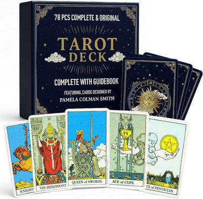 SOL 78Pcs Original Tarot Card Deck With Guide Book Vintage Style Set For Beginners And Experienced Users For Readings Divination from B&Q