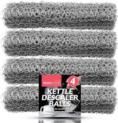 SOL 4Pk Kettle Descaler Balls Reusable Stainless Steel Wire Balls For Limescale Removal Helps Prevent Furring Easy To Use from B&Q