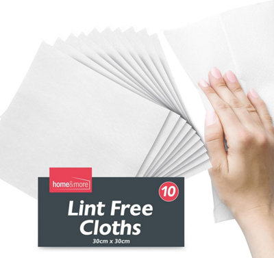 SOL 10Pk Lint Free Cloths 30 X 30Cm Reusable Soft Wipes For Oiling Wood Screens Glass And Dust Removal Durable Scratch Free Cloths from B&Q
