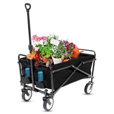 Garden Cart Trolley Wagon Truck Wheelbarrow Heavy Duty Folding Wagon Trolley Uk from B&Q