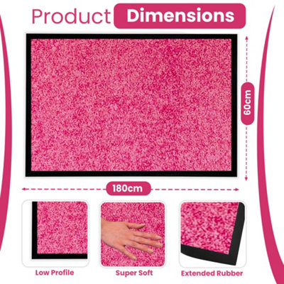 Wadan Dirt Trapper Mat Rubber Back Door Mat Indoor & Door Mats Runner Mat 600 X 1800 mm from B&Q