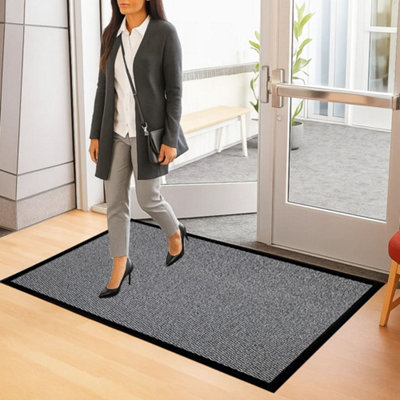 Wadan 60 X 120 Cm Door Mat Indoor Outdoor Non Slip Rubber Backed Door Mats Heavy Duty from B&Q