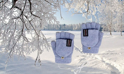  - Usb Touch Screen Winter Warm Flip Heated Gloves  Blue