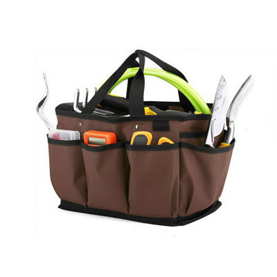  - 14 Inch Gardening Tote Bag Deluxe Garden Tool Storage Bag And Home Organizer With Pockets
