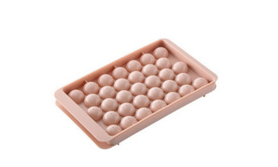  - 3Pcs 33 Grid Round Ice Tray With Lid Ice Hockey Mold