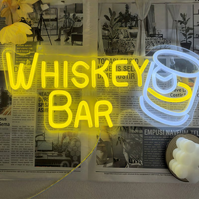 Creative Led Acrylic Illuminated Letters Neon Ambient Lights-W from B&Q
