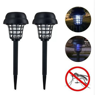  - Solar-Powered Outdoor Mosquito Repellent And Trap Lamp-2Pcs