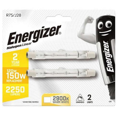 Energizer Halogen R7s 78Mm Eco Linear Dimmable Bulb, 2250 Lm 120W (Pack Of 8) Light/White