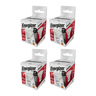 Energizer Led Gu10 Non-Dimmable Bulb, Cool 345 Lm 4.2W (Pack Of 4) White