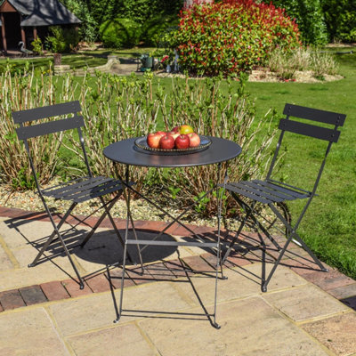BPS Access Solutions Bps Deluxe Garden Bistro SetRound Table (Black) from B&Q