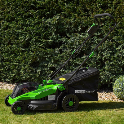 Garden Master 40V Cordless Lawn Mower - 38Cm Cutting Width - Twin 4Ah Battery And Charger Included - 42L Grass Collection
