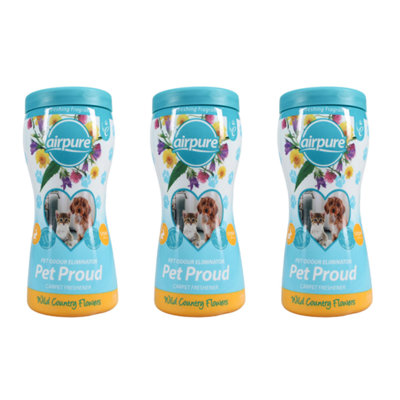 Airpure Pet Proud Carpet Freshener 500G Wild Country Flowers 500G (Pack Of 3)