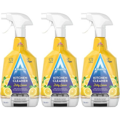 Astonish Zesty Lemon Kitchen CleanerCuts Through Grease And Grime750Ml (Pack Of 3) from B&Q