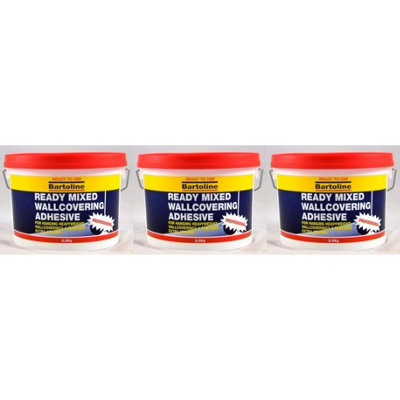 Bartoline Ready Mixed Wallcoverings Adhesive Ring Medium, 2.5Kg 58510390 (Pack Of 3)
