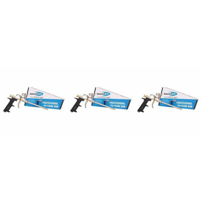 Bond It Ag1 Professional Pu Foam Gun (Silver) (Pack Of 3) Silver
