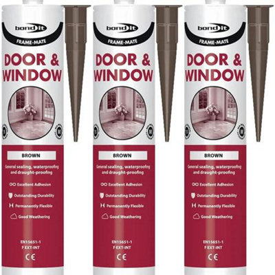 Bond It Frame Mate Door And Window Silicone 310Ml Bdfmbr(P) (Pack Of 3) Brown