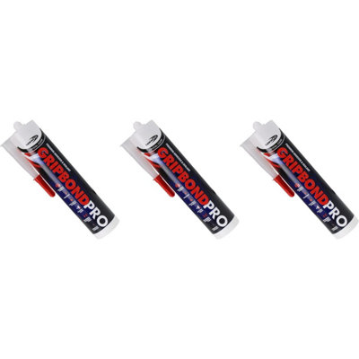 Bond It Grip Bond Pro Sealant & Adhesive Crystal Clear Eu3 (Pack Of 3)