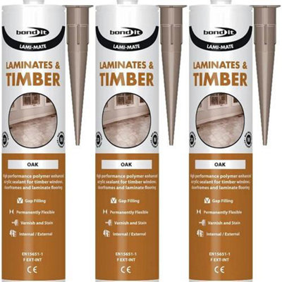 Bond It Lami-Mate Timber & Laminate Sealant Oak Eu3 (Pack Of 3) Light